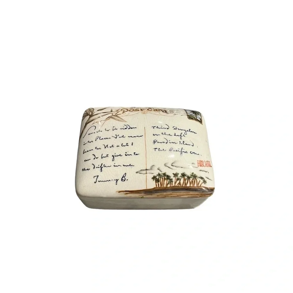 Vintage Tommy Bahama Coastal Dresser Box Trinket Box Nautical Coastal Beach Deco